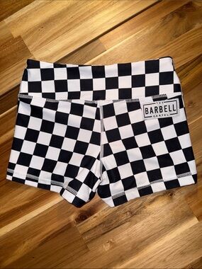 The Barbell Cartel Performance Shorts Checkerboard black and white XS crossfit